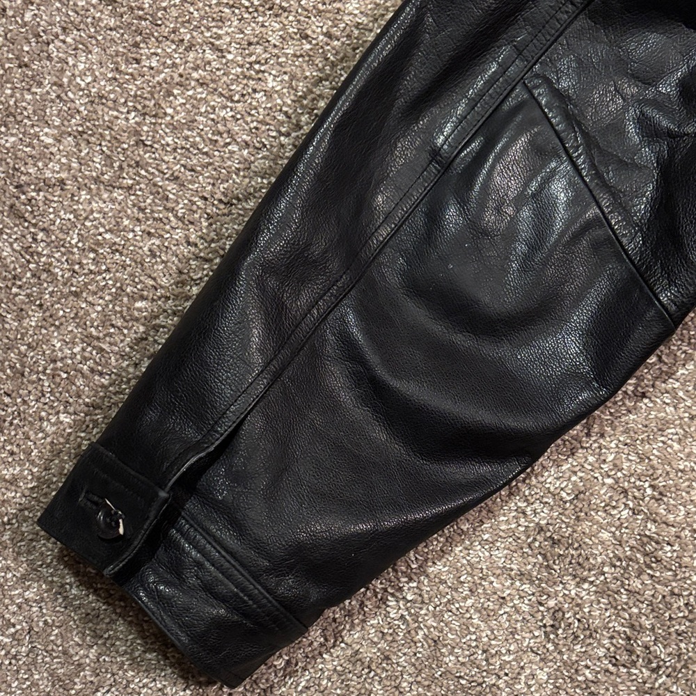 Banana Republic Men's Black Leather Jacket - Picture 6 of 6